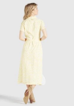 Khujo GOYA - Blusenkleid - Gelb-weiß Geblümt -Khujo 940f2d1b8487423b82d6249f1e56844d