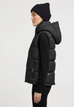 Khujo EDEN MATT - Weste - Schwarz -Khujo c2770a9d7aba4e319f2b4936b5bc5d11